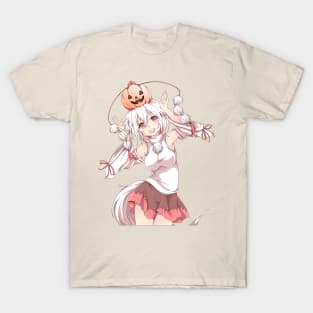 Momiji has a pumpkin T-Shirt